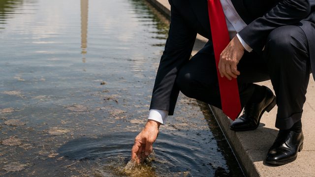 Trump's Reflecting Pool Incident Sparks Environmental Concerns